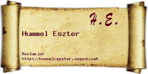 Hummel Eszter névjegykártya